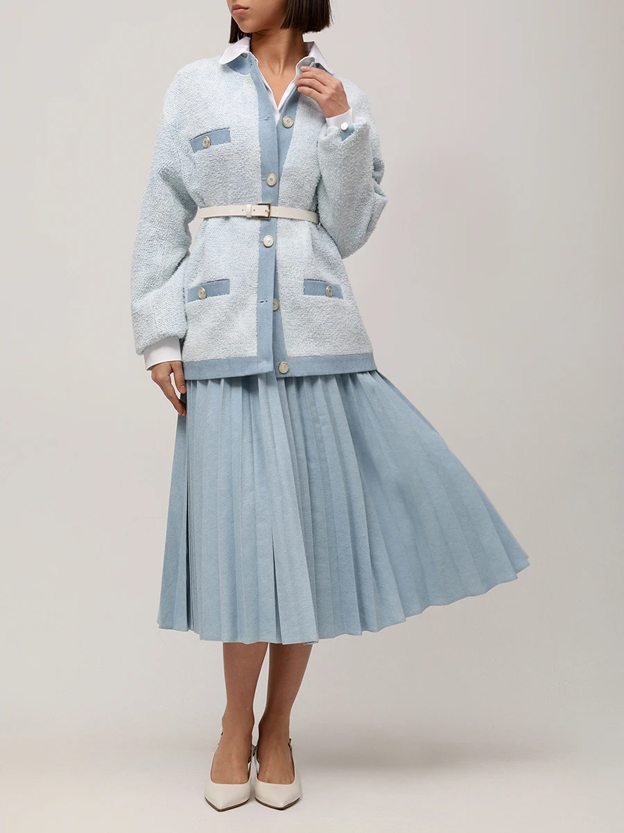 Жакет хлопковый ROSEVILLE AW254254M/BLU Голубой  Фото 3