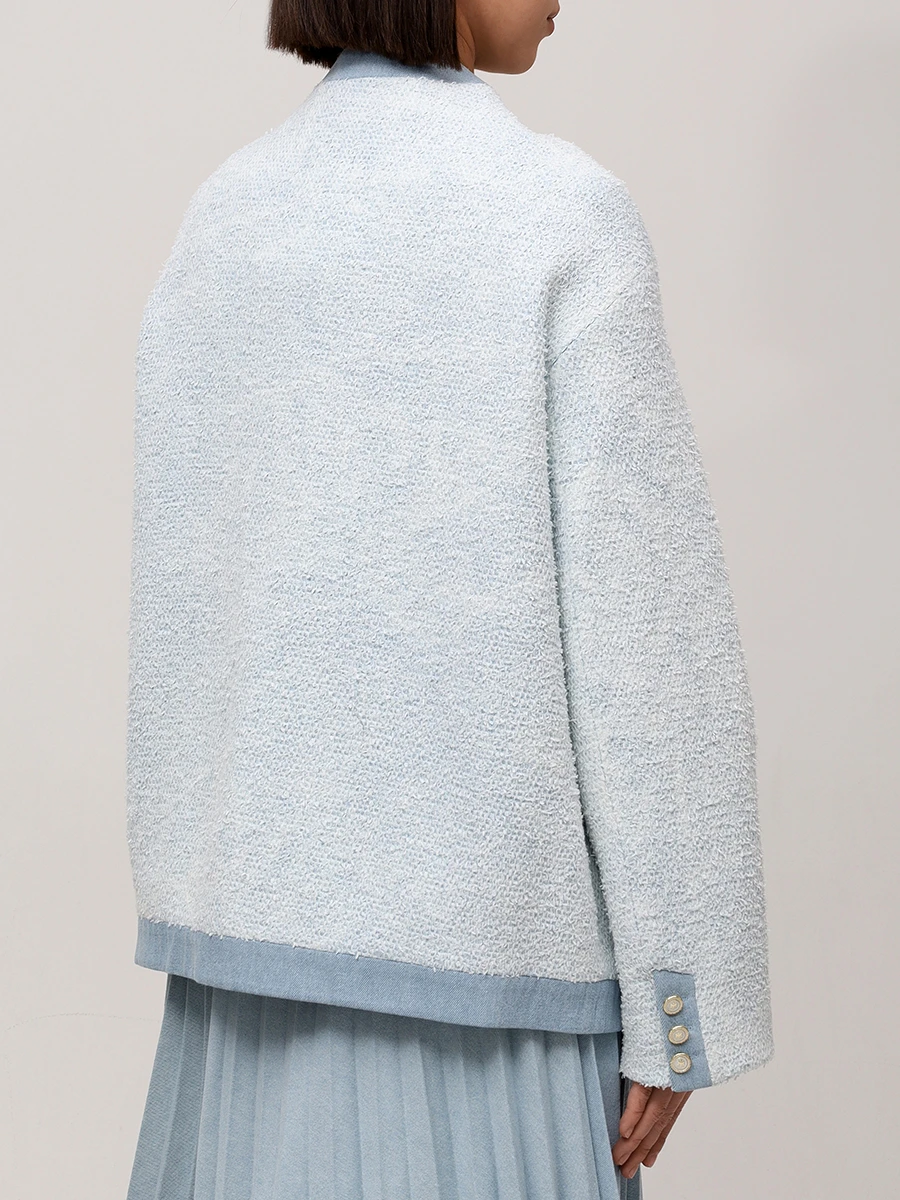 Жакет хлопковый ROSEVILLE AW254254M/BLU Голубой  Фото 4