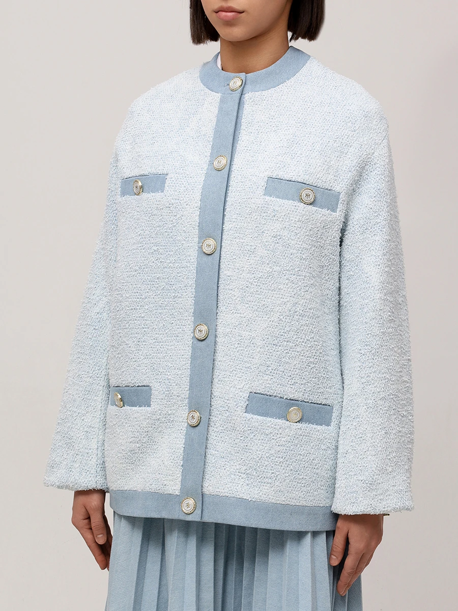 Жакет хлопковый ROSEVILLE AW254254M/BLU Голубой  Фото 5