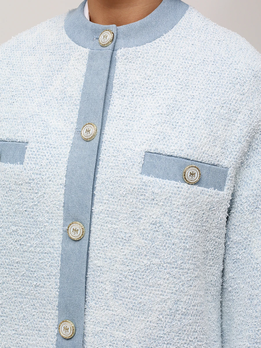

Жакет хлопковый, Голубой, AW254254M/BLU