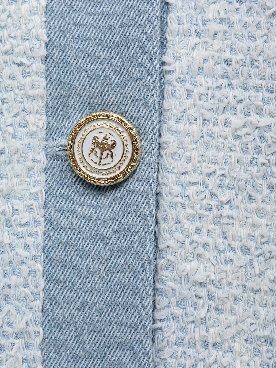 Жакет хлопковый ROSEVILLE AW254254M/BLU Голубой  Фото 7