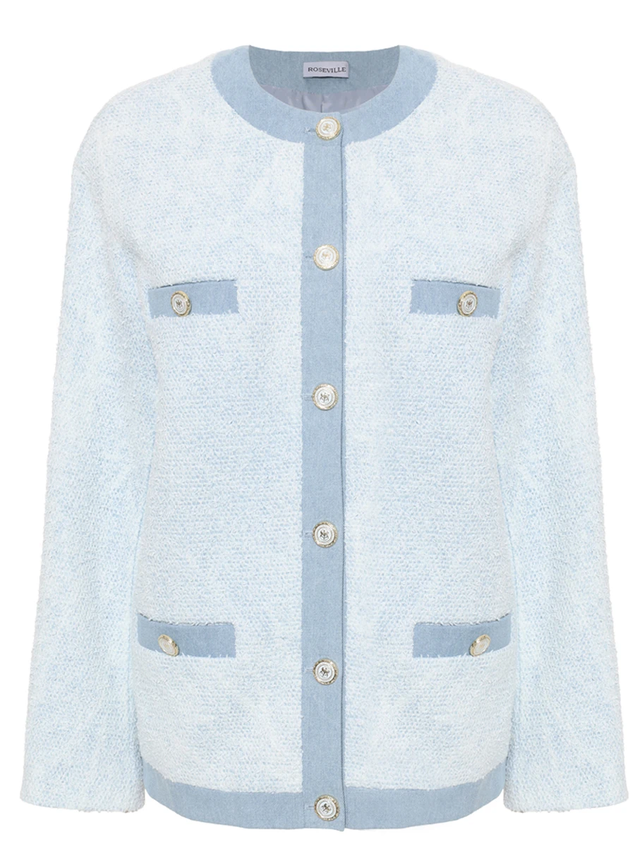 Жакет хлопковый ROSEVILLE AW254254M/BLU Голубой  Фото 2