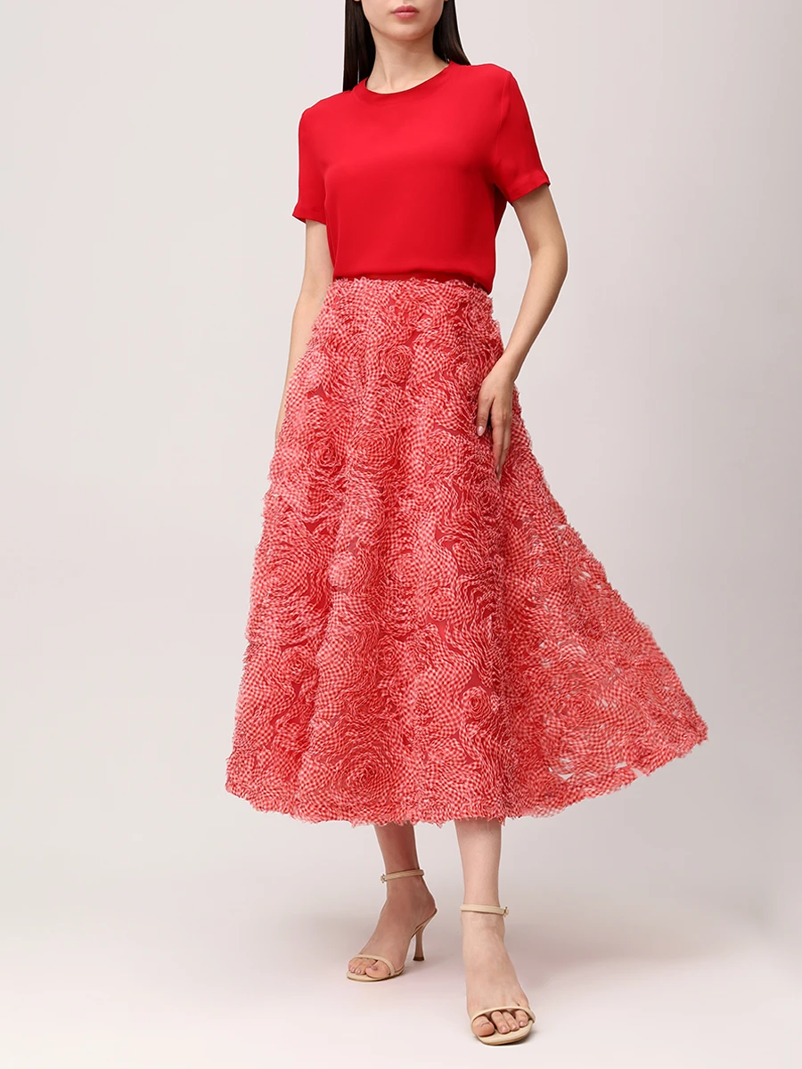 Юбка из органзы ROSEVILLE SS256144M/RED Красный  Фото 2