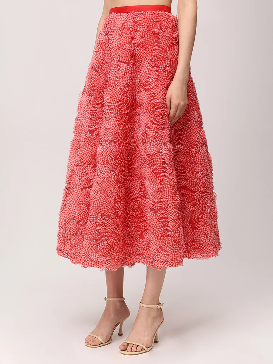 

Юбка из органзы, Красный, SS256144M/RED