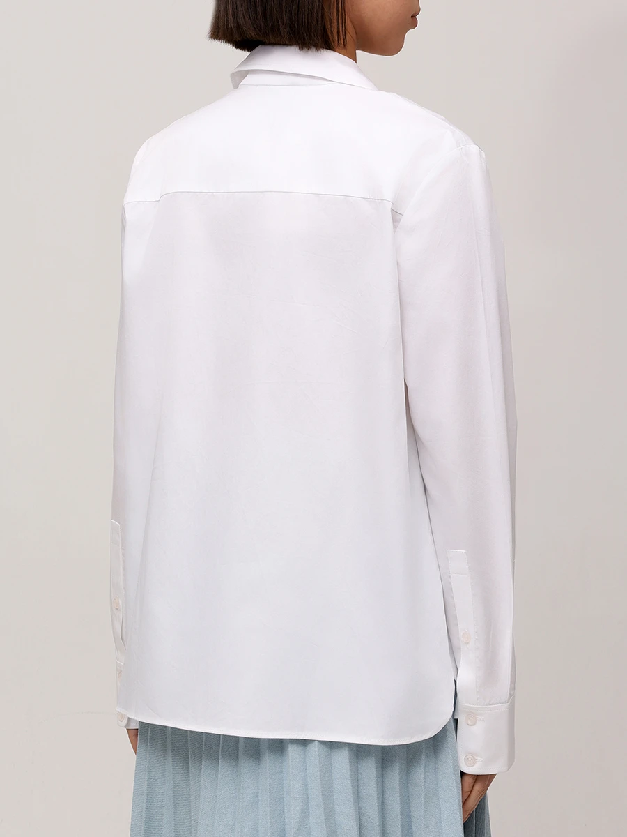Рубашка хлопковая ROSEVILLE AW252853M/MLK Молочный Белый  Фото 4