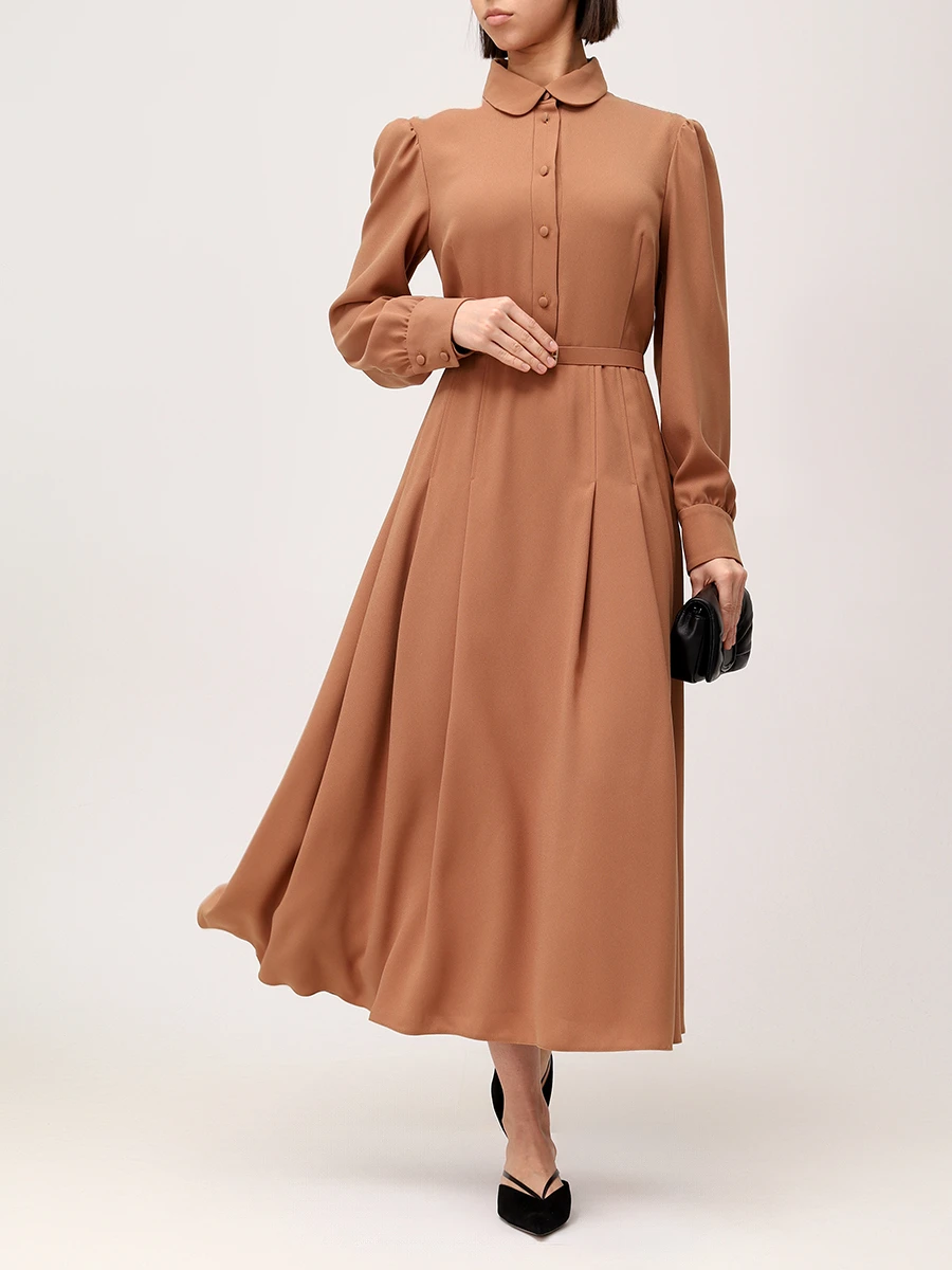 Платье из вискозы ROSEVILLE AW253528M/BGE Бежевый  Фото 3