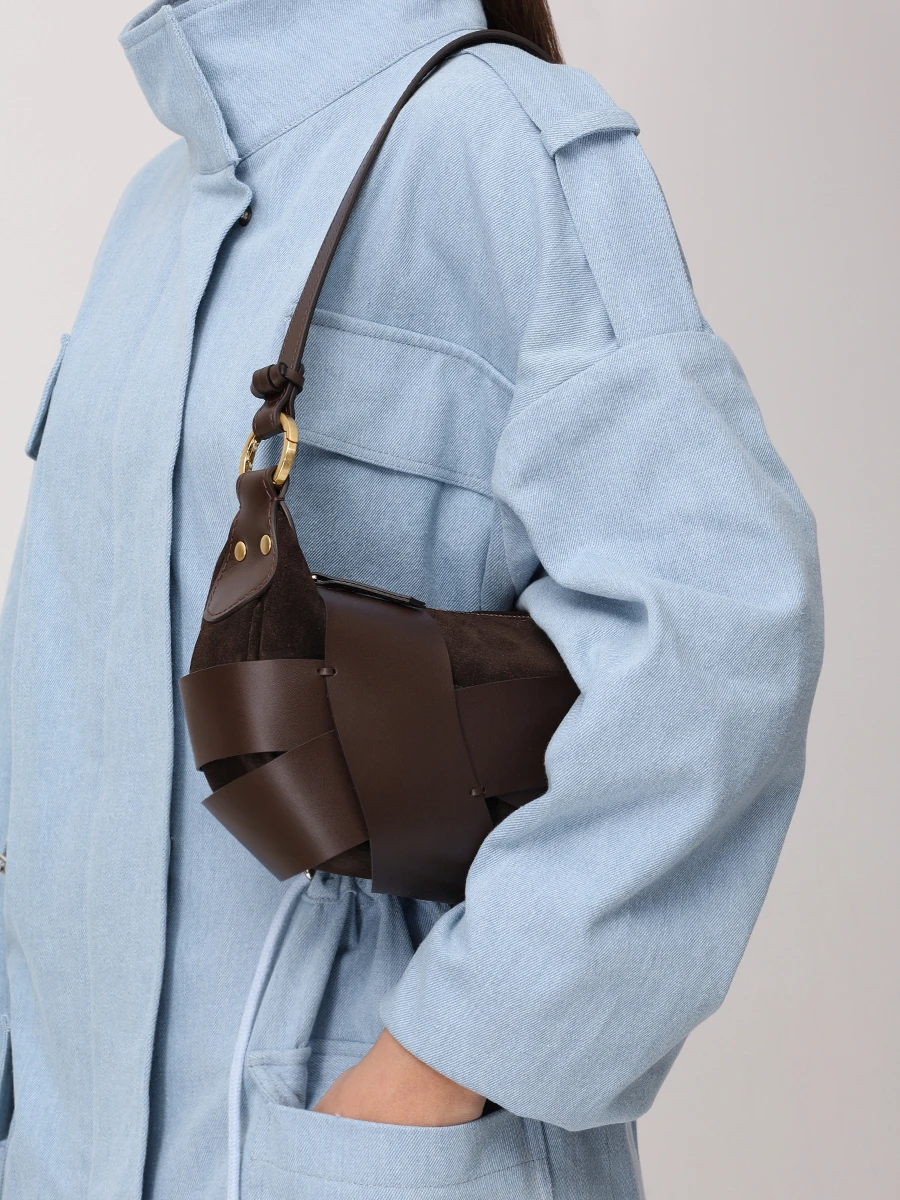 Сумка кожаная Vale MISA BAGS Вале шоколад Коричневый  Фото 3