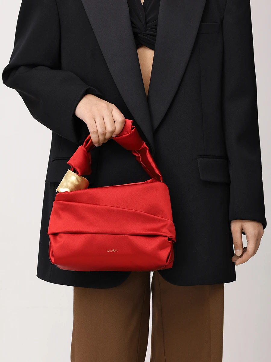 Сумка текстильная MISA BAGS Упс красный шелк Красный  Фото 3