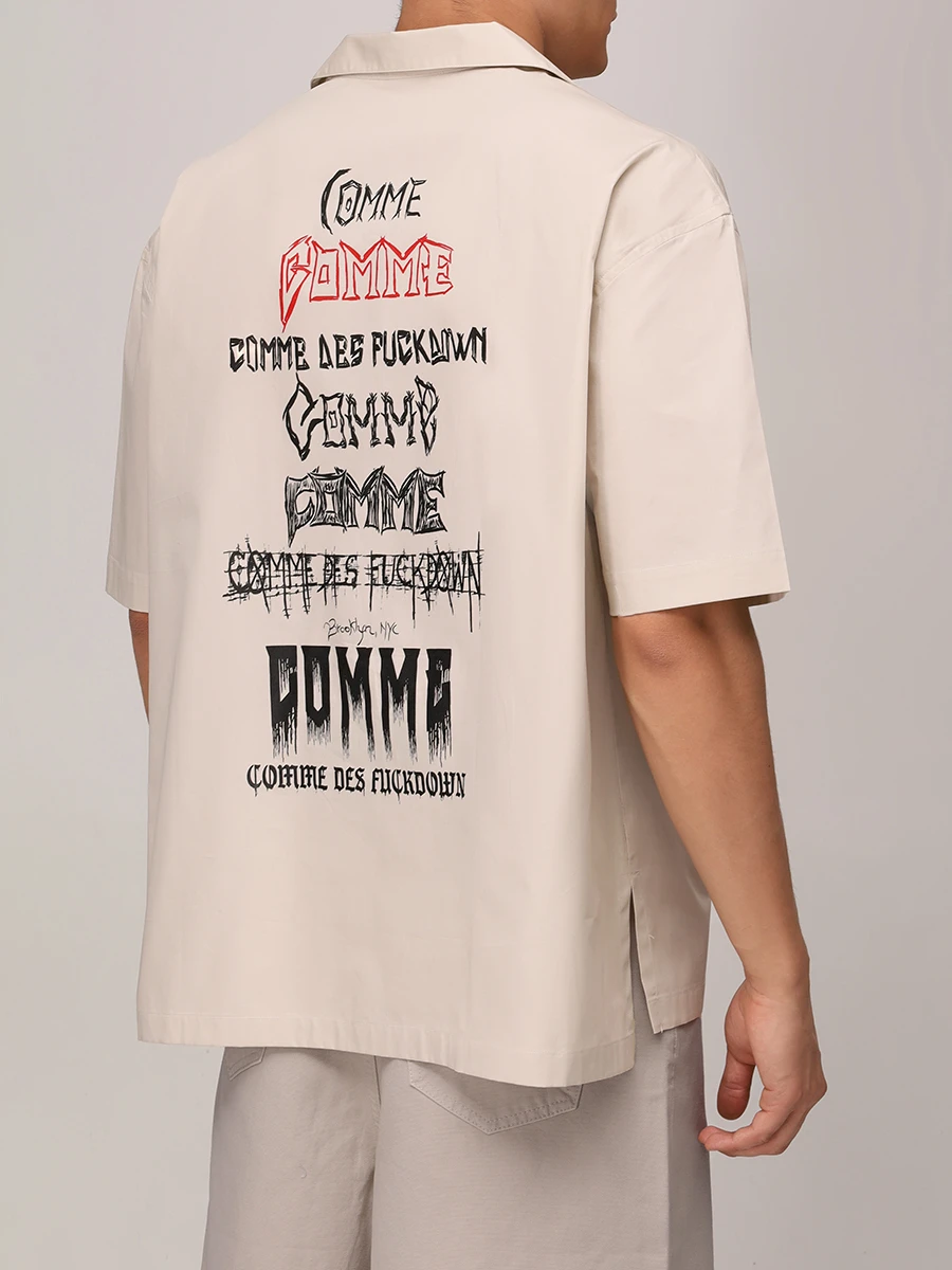 Рубашка хлопковая COMME DES FUCKDOWN CFABM01548 SAFARI Коричневый  Фото 3