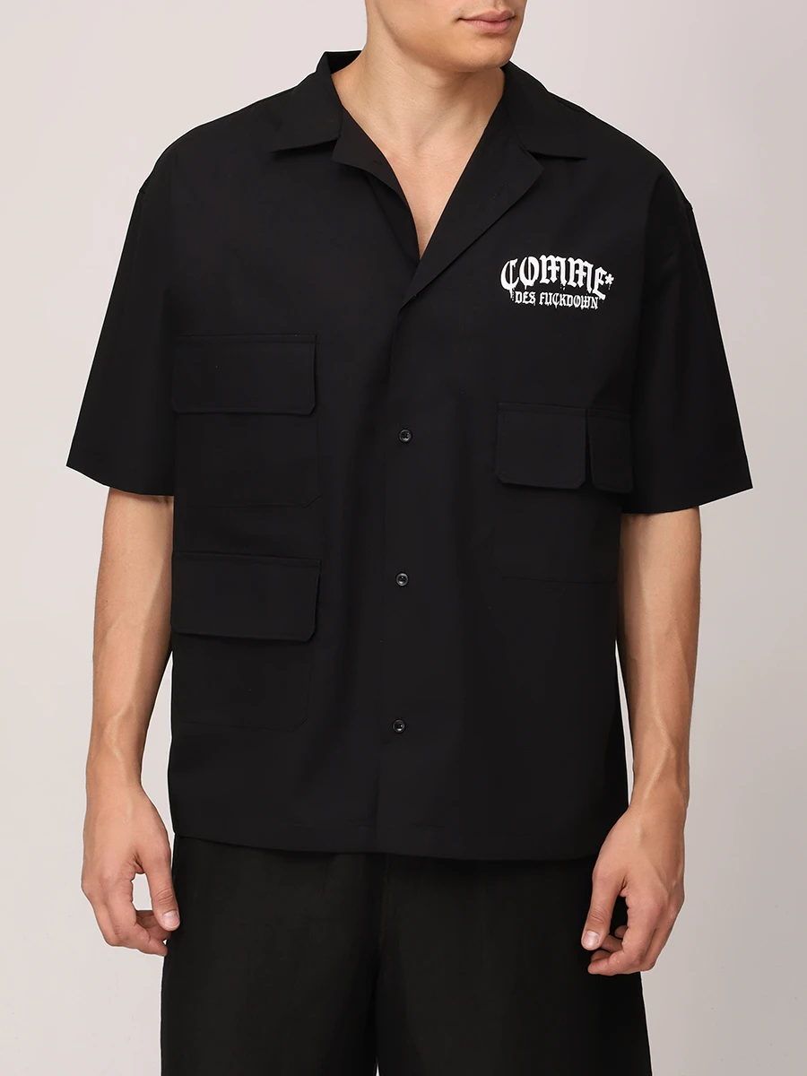 Рубашка хлопковая COMME DES FUCKDOWN CFABM01548 NERO Черный  Фото 4