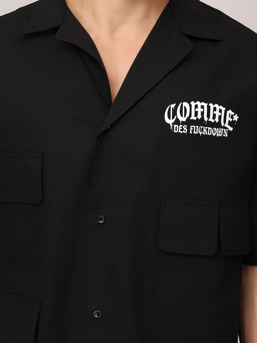 Рубашка хлопковая COMME DES FUCKDOWN CFABM01548 NERO Черный  Фото 5