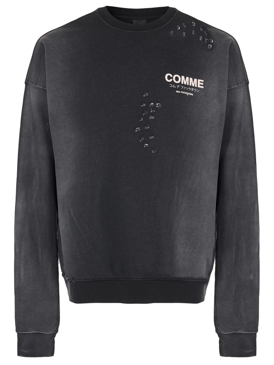 Толстовка хлопковая COMME DES FUCKDOWN CFABM01531 NERO Черный 