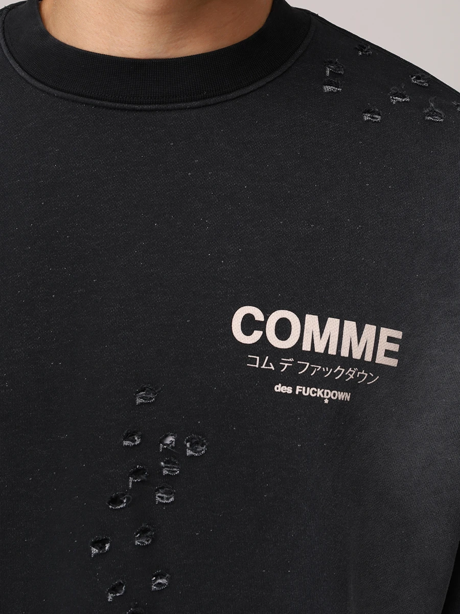 Толстовка хлопковая COMME DES FUCKDOWN CFABM01531 NERO Черный  Фото 5