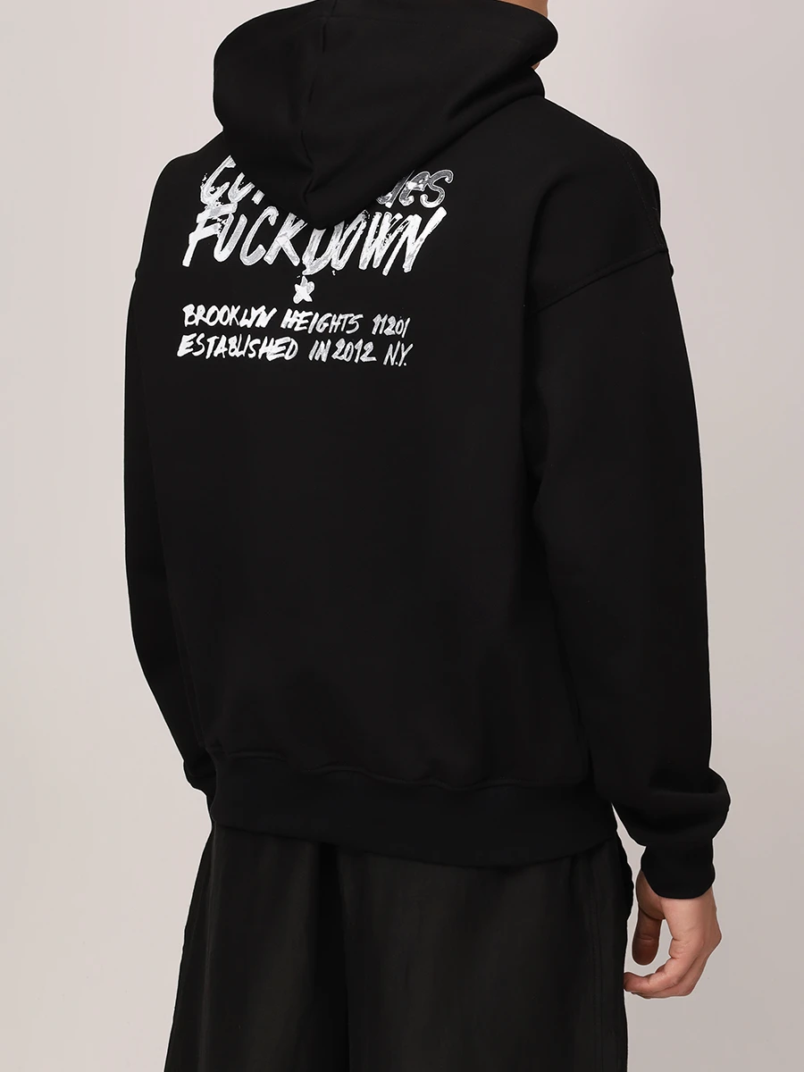 Худи хлопковое COMME DES FUCKDOWN CFABM01520 NERO Черный  Фото 3