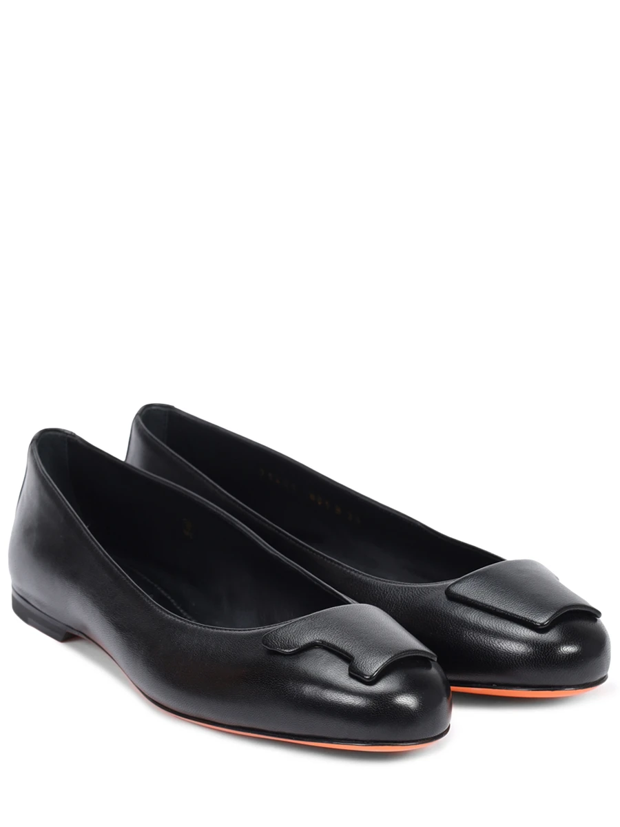 Балетки кожаные SANTONI WAAG71441KA1TSZAN01 Черный  Фото 2