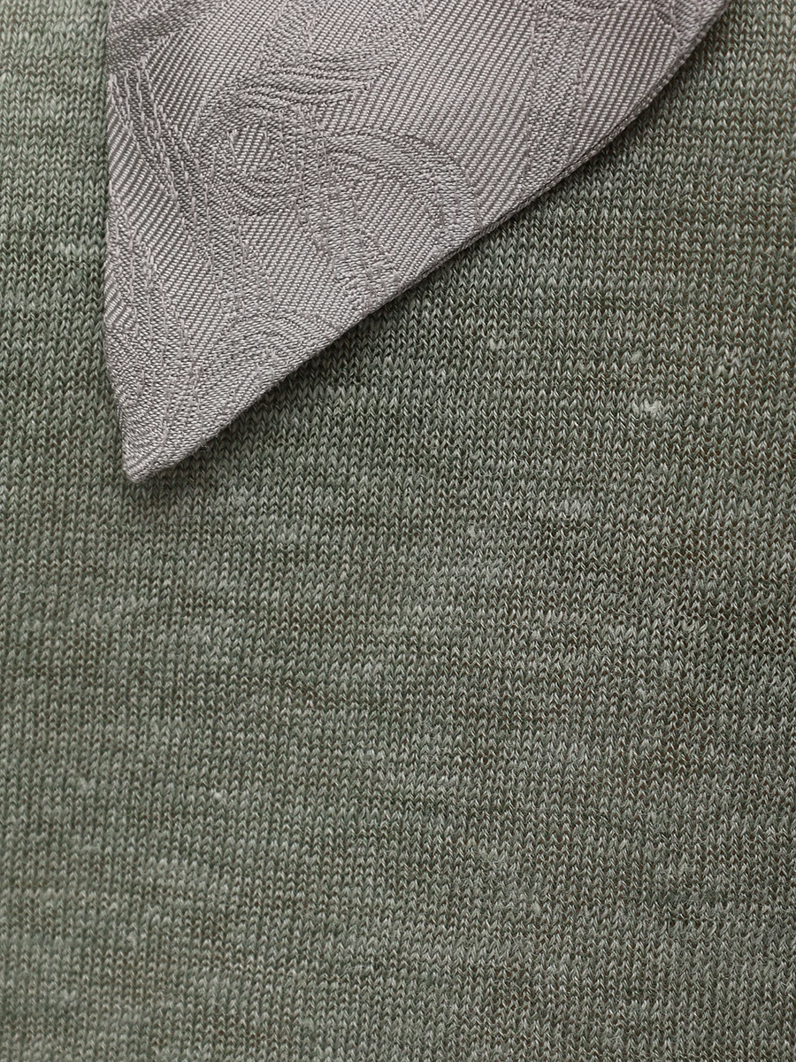 Джемпер из шелка и льна AGNONA K009016-4L180M E37 Зеленый  Фото 6
