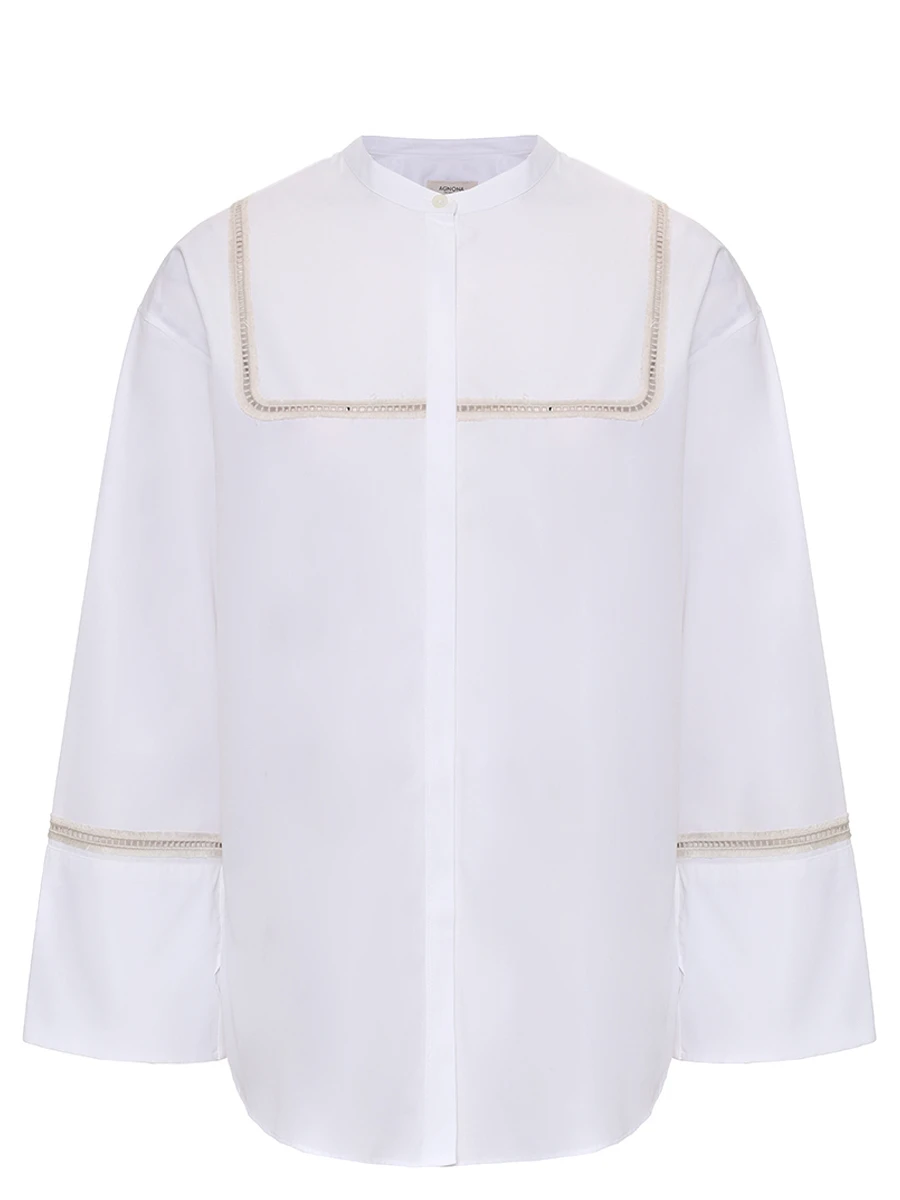 Рубашка хлопковая AGNONA TD0902-L-U2093 N01 Белый 