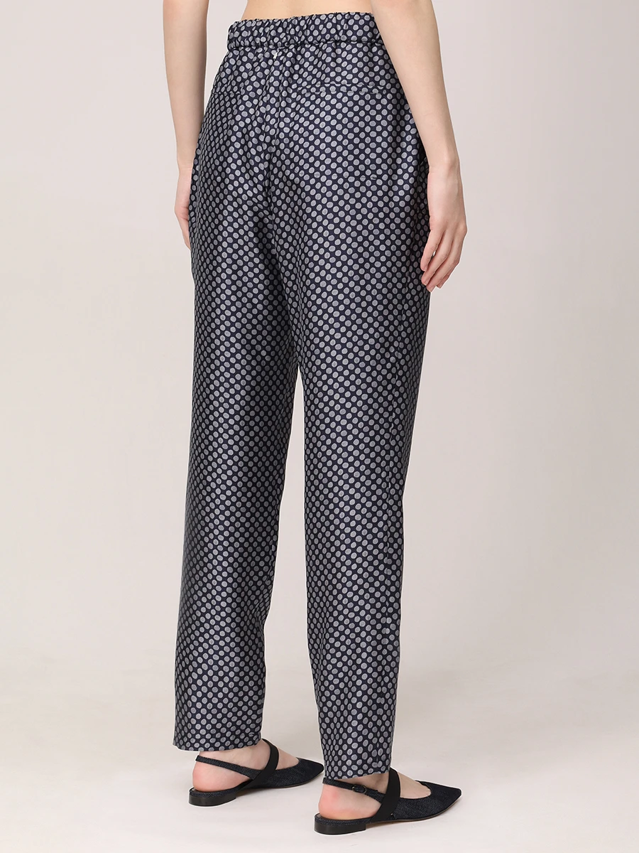 Брюки шелковые LORENA ANTONIAZZI E2552PA80D/4940 2010 Синий  Фото 3