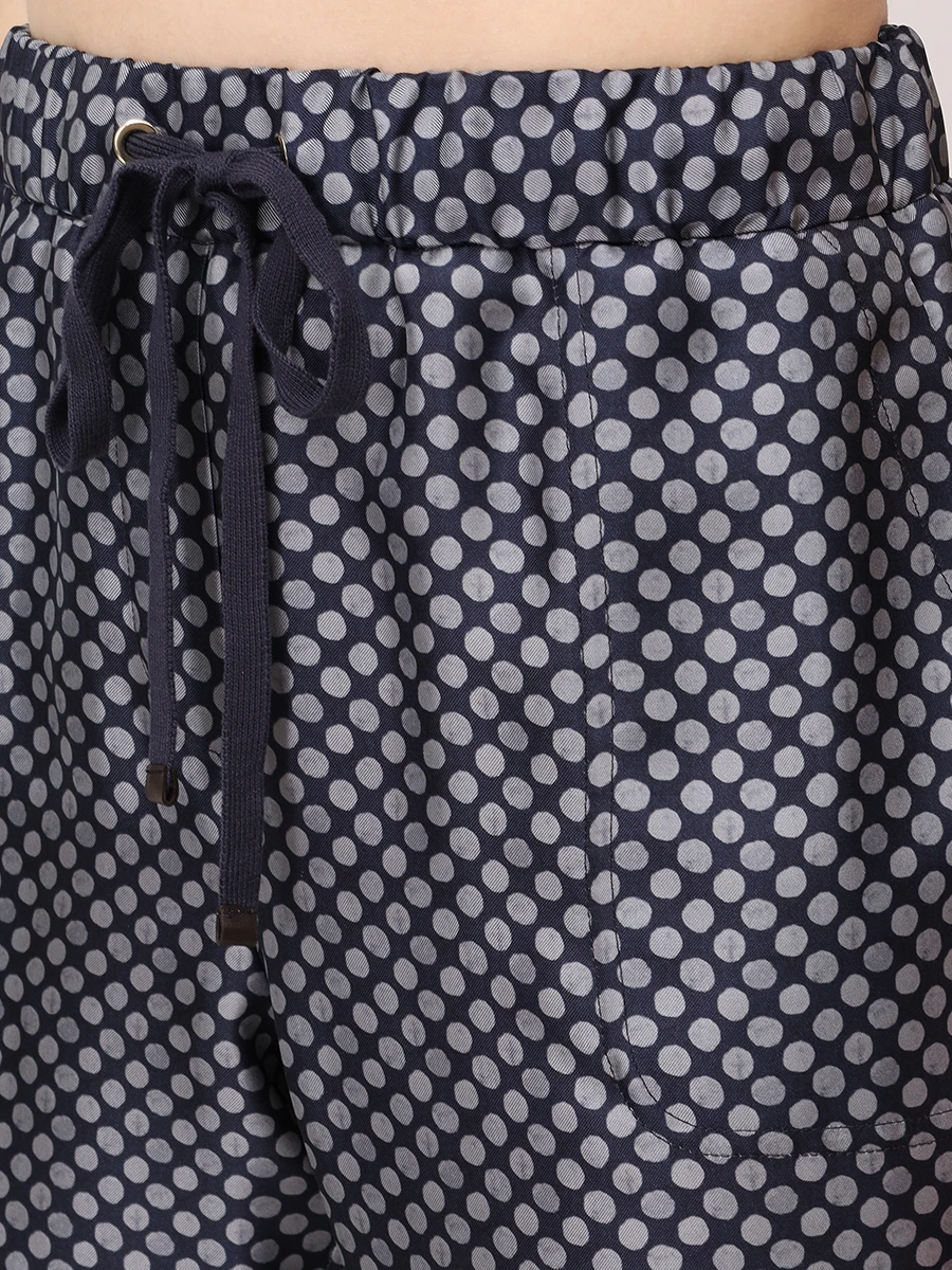 Брюки шелковые LORENA ANTONIAZZI E2552PA80D/4940 2010 Синий  Фото 5