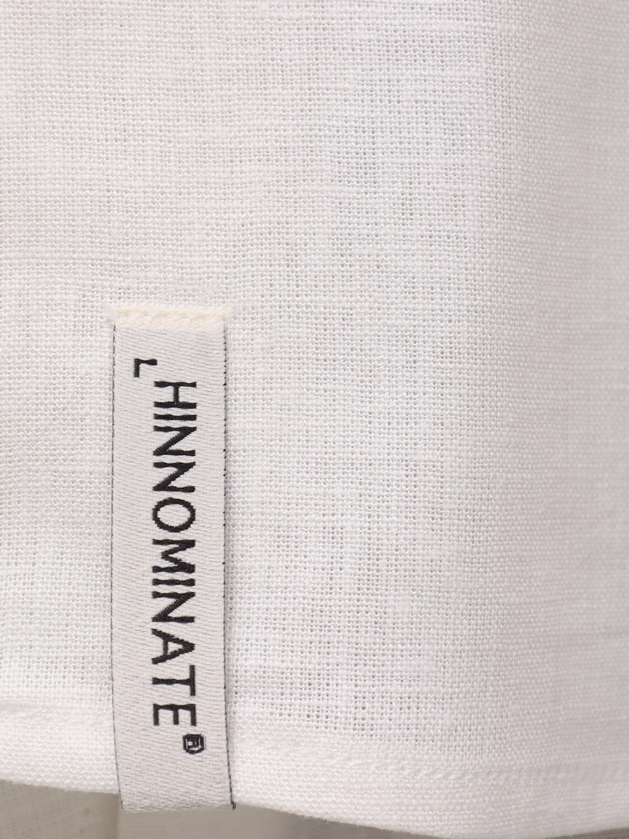 Рубашка из вискозы и льна HINNOMINATE HMABM01347 BIANCO Белый  Фото 6