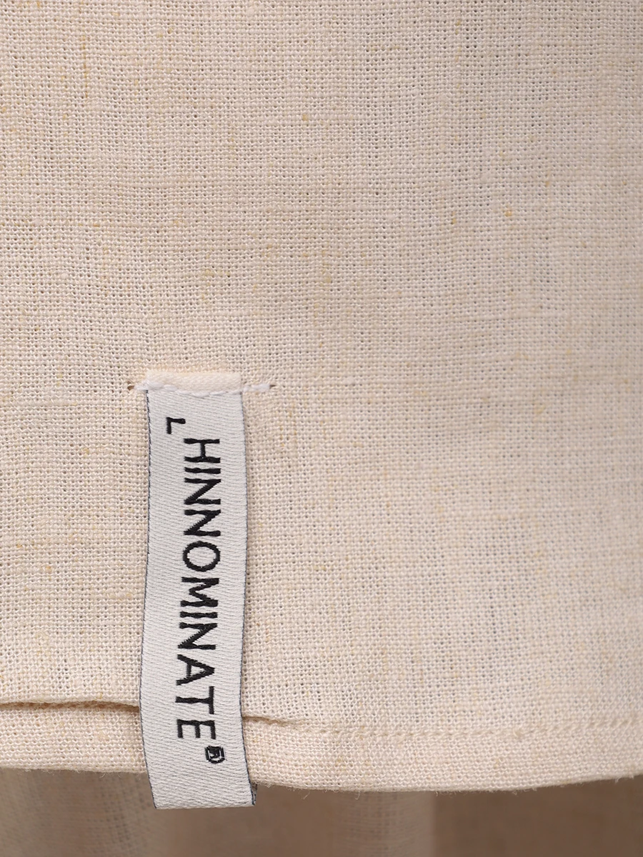 Рубашка из вискозы и льна HINNOMINATE HMABM01347 ECRU Кремовый  Фото 6