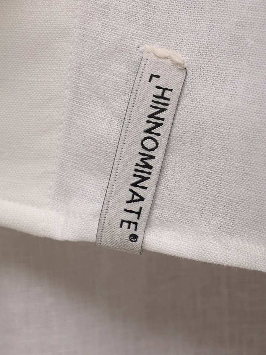Рубашка из вискозы и льна HINNOMINATE HMABW01845 BIANCO Белый  Фото 6