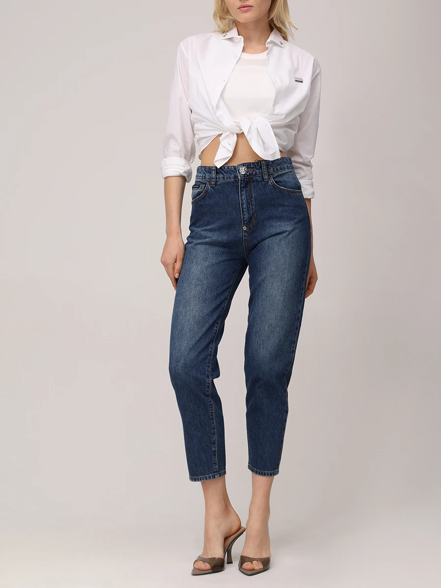 Джинсы хлопковые PHILIPP PLEIN WDT2746/08HS Деним  Фото 2