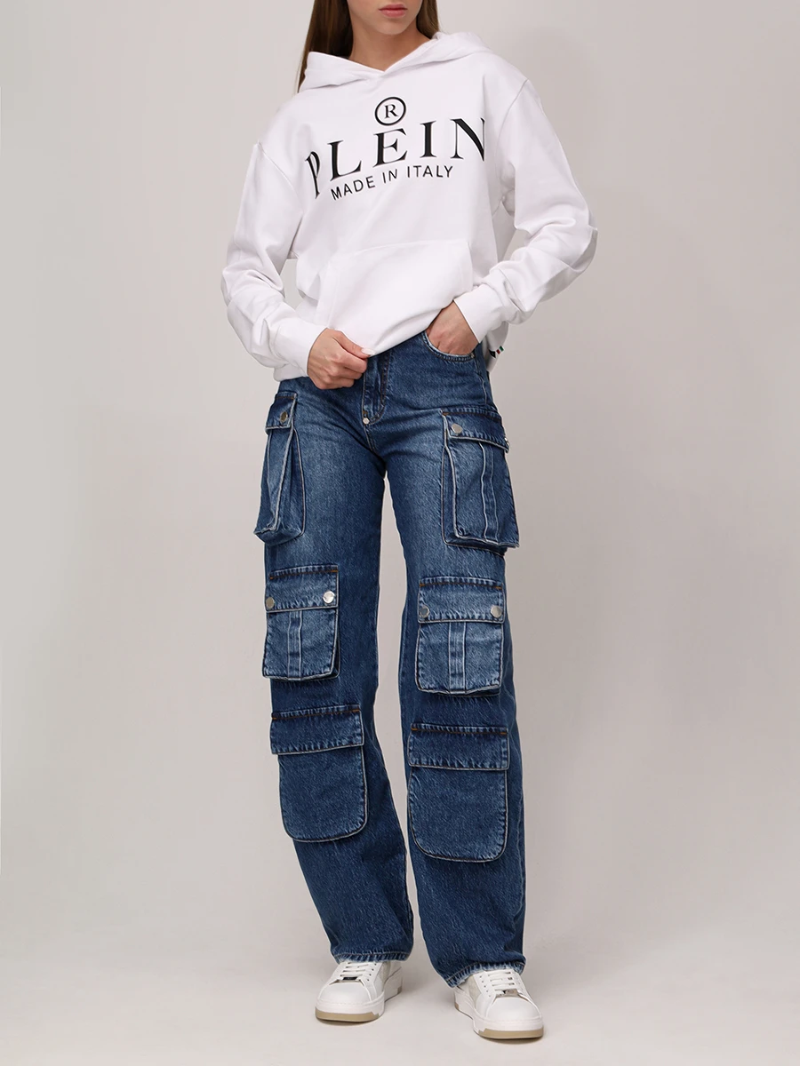 Джинсы-карго хлопковые PHILIPP PLEIN WDT2764/08HS Деним  Фото 2