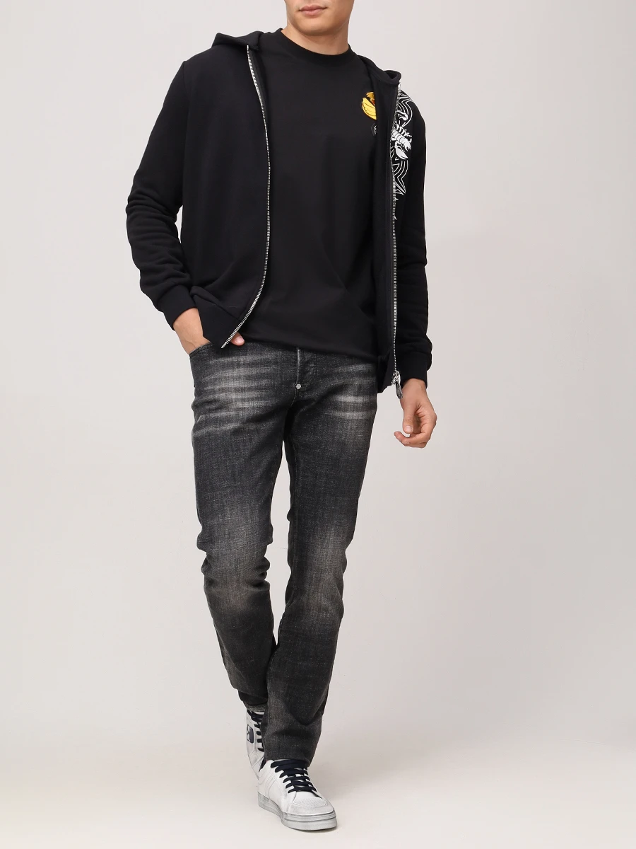 Джинсы Slim Fit хлопковые PHILIPP PLEIN MDT4016/02RX Серый  Фото 2