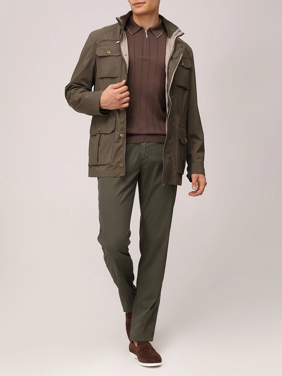 Куртка однотонная HETTABRETZ 251HRT7200 Z0036 1636 Зеленый  Фото 2