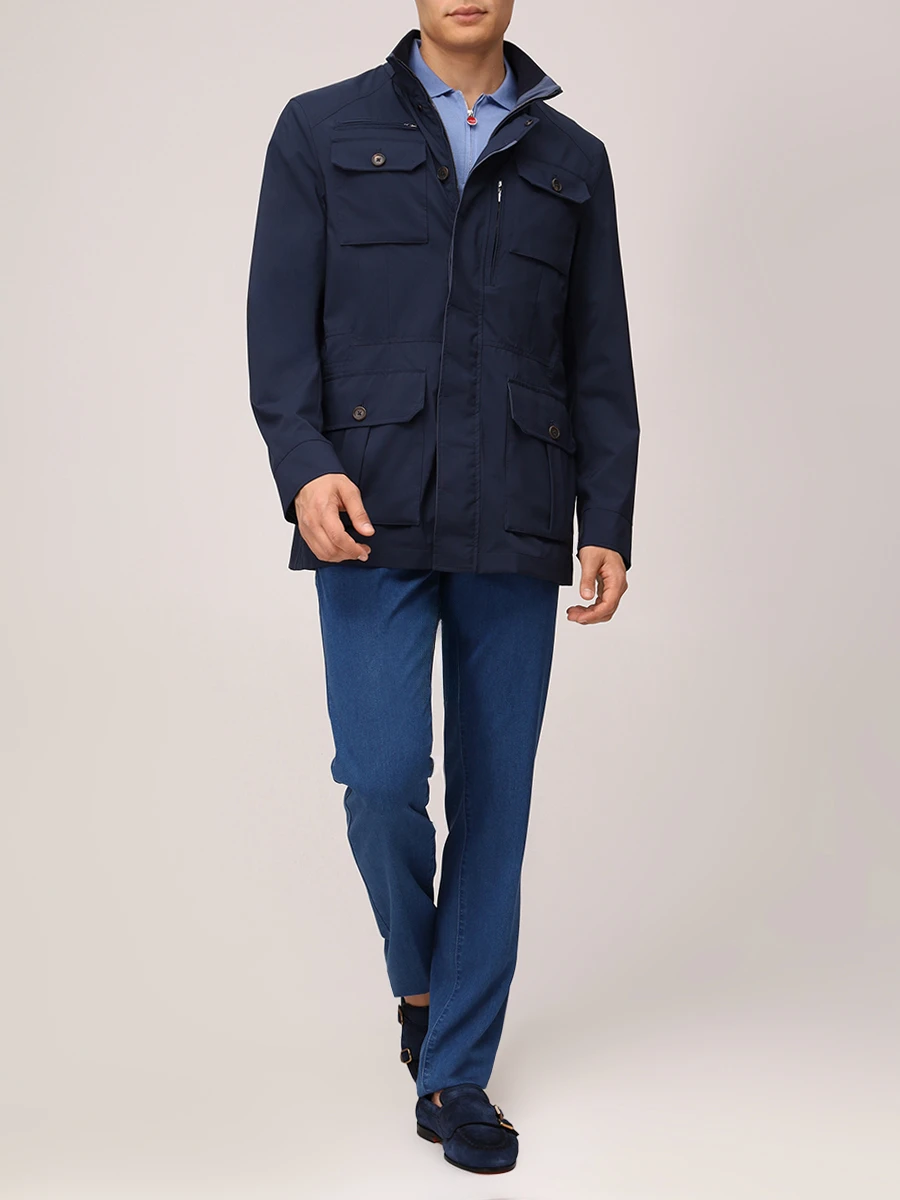 Куртка однотонная HETTABRETZ 251HRT7200 Z0036 1409 Синий  Фото 2