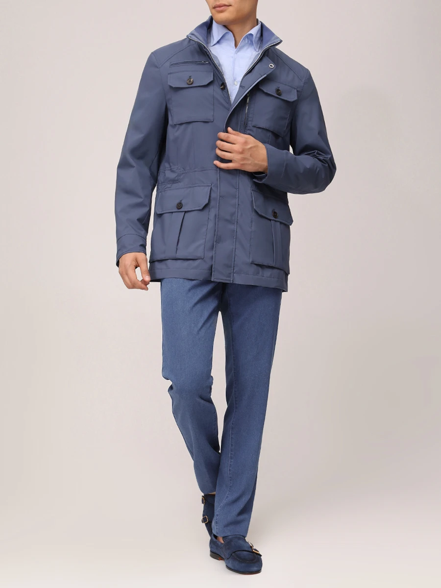 Куртка однотонная HETTABRETZ 251HRT7200 Z0036 1427 Голубой  Фото 2