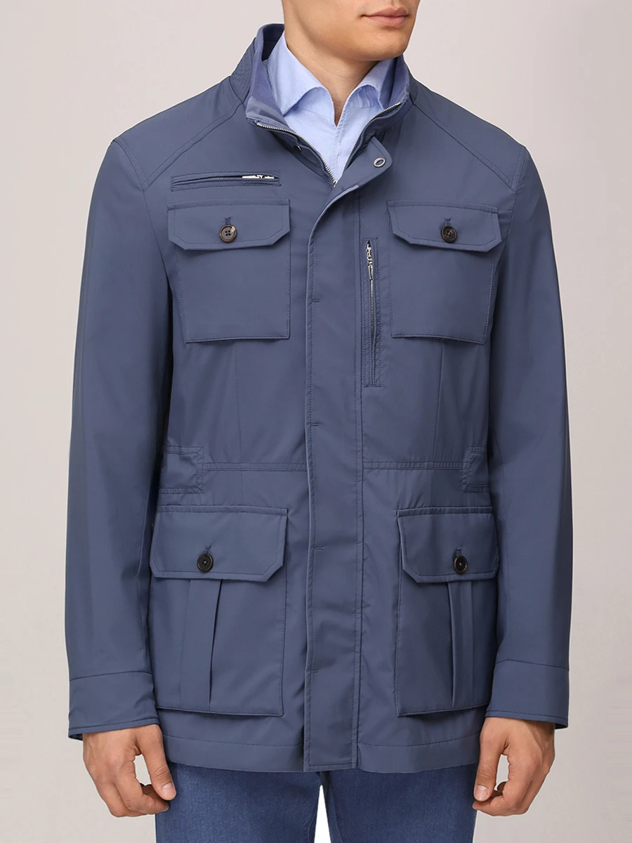 Куртка однотонная HETTABRETZ 251HRT7200 Z0036 1427 Голубой  Фото 4