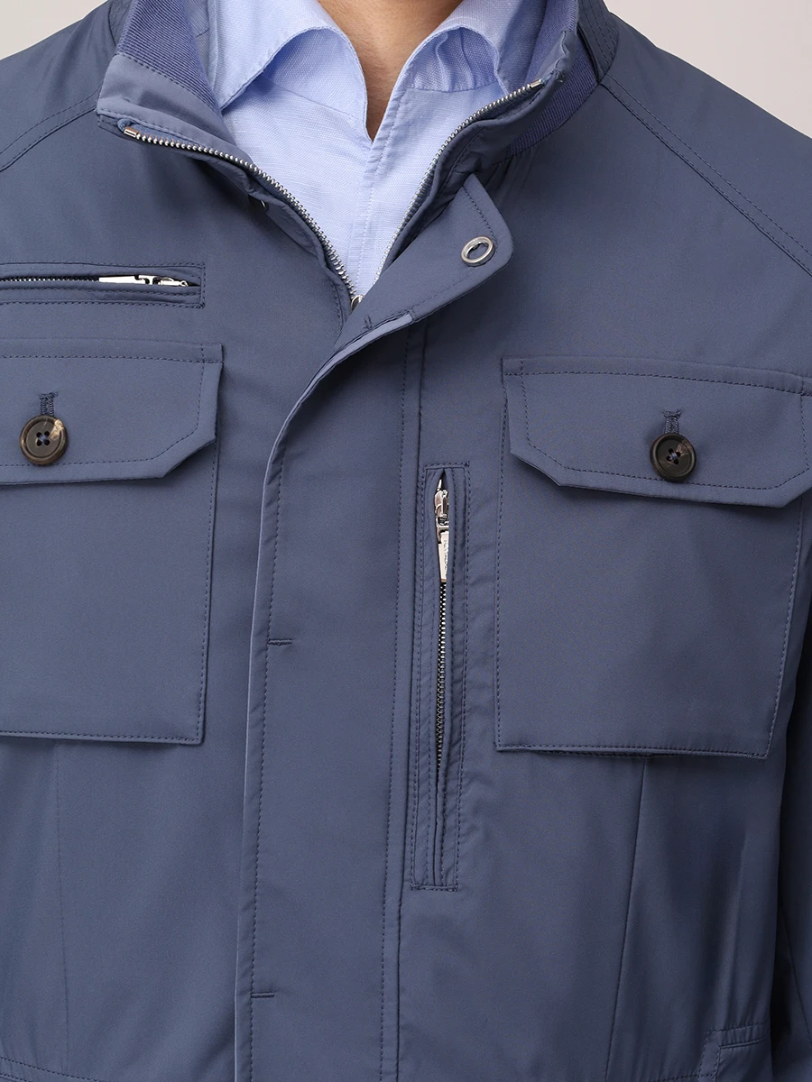 Куртка однотонная HETTABRETZ 251HRT7200 Z0036 1427 Голубой  Фото 5