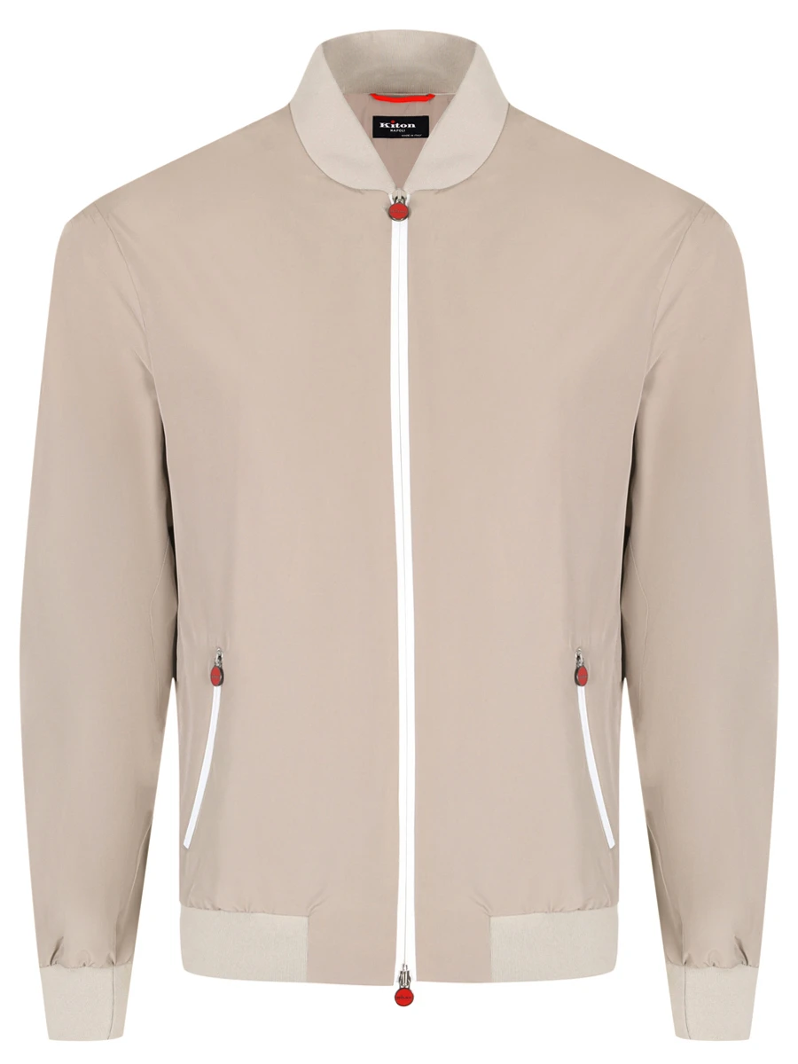 Бомбер однотонный KITON UBLMSEAK0750F07003 Бежевый 
