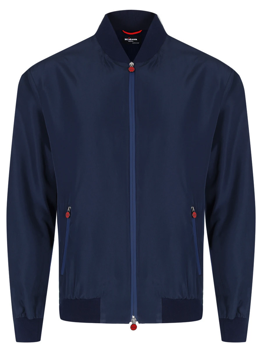 Бомбер однотонный KITON UBLMSEAK0750F14002 Синий 