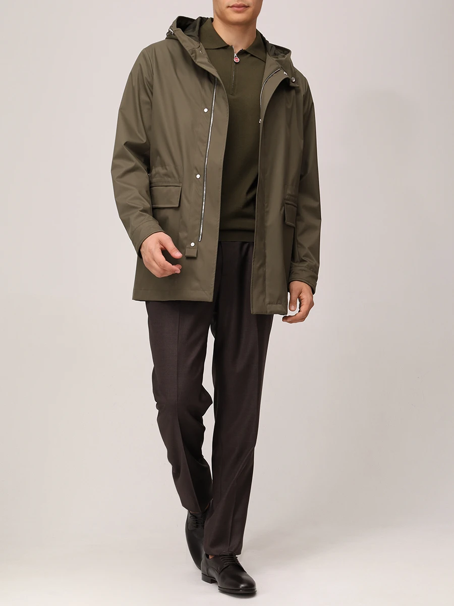 Куртка однотонная KITON UW2068V0832F02001 Зеленый  Фото 2