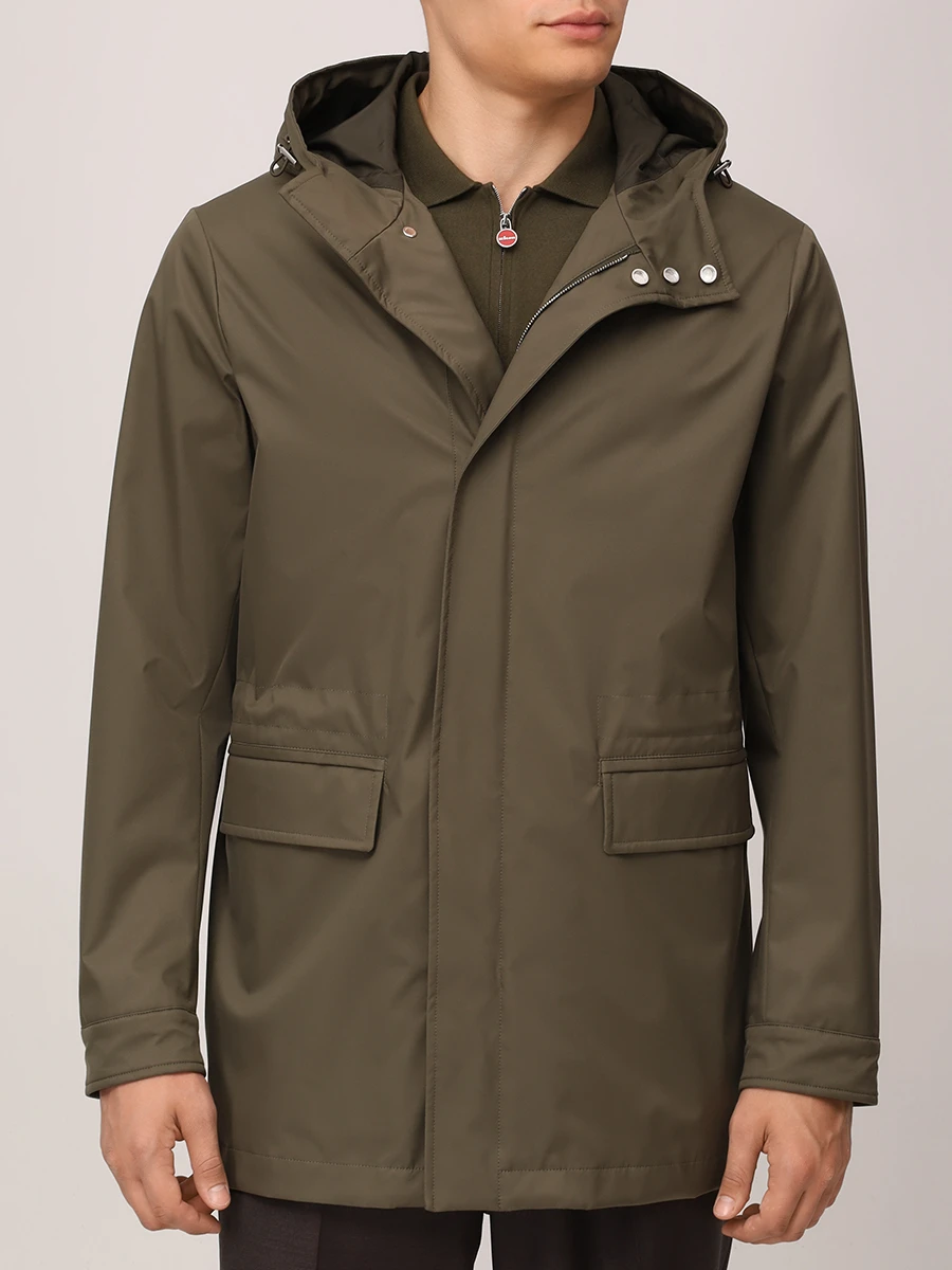 Куртка однотонная KITON UW2068V0832F02001 Зеленый  Фото 4