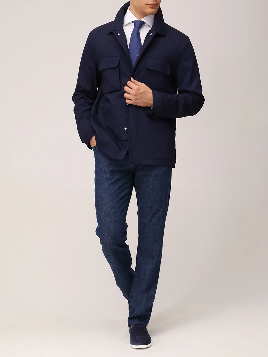 Куртка шерстяная KITON UW2077V0835F01006 Синий  Фото 2