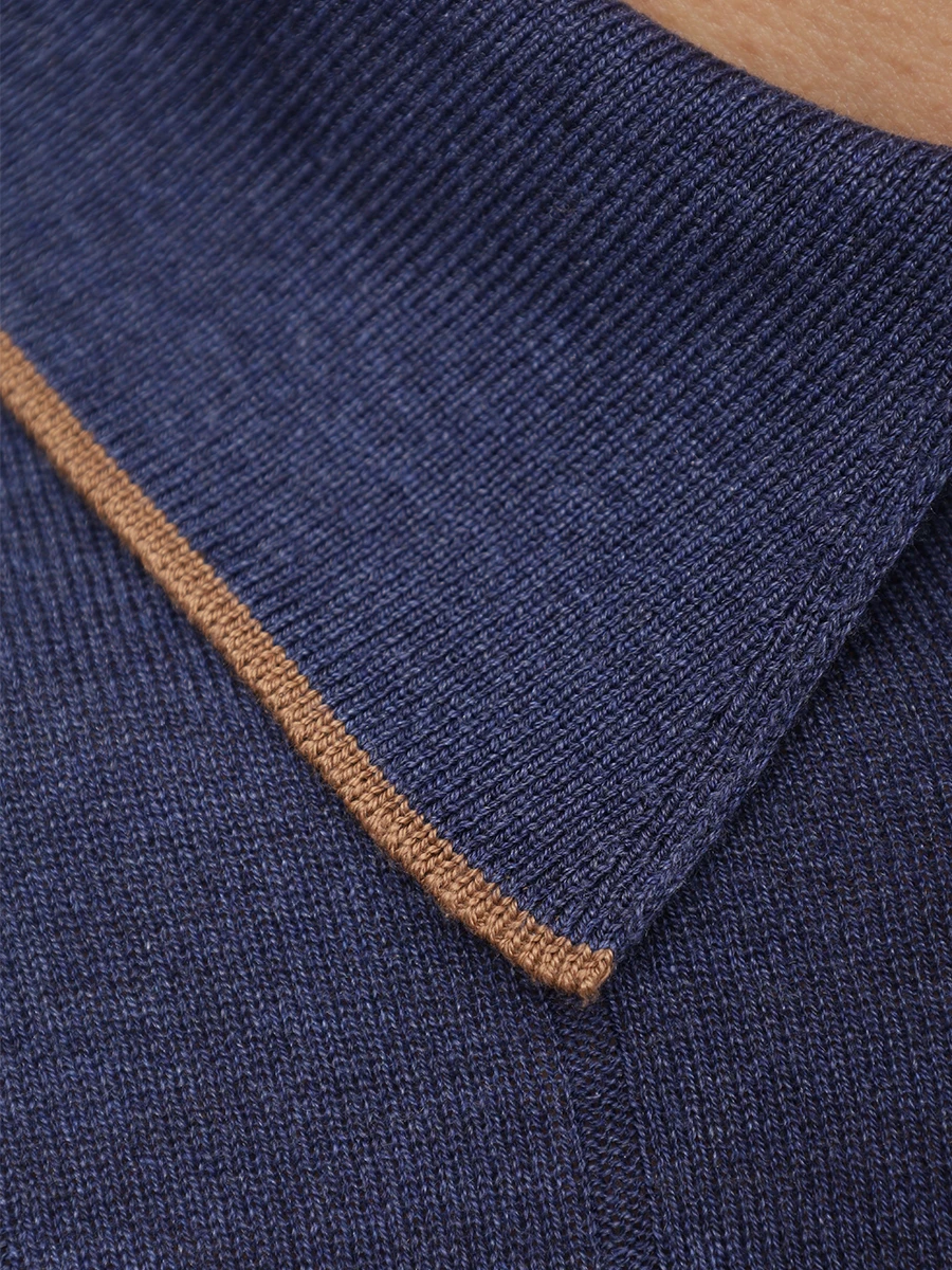 

Поло шелковое, Синий, 23510/43528/0570