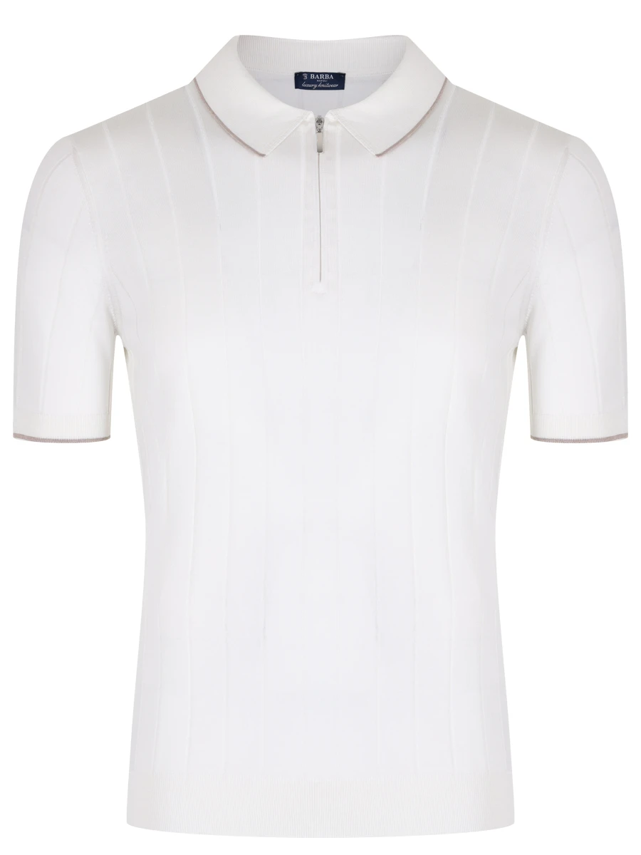 Поло шелковое BARBA 23510/43528/0005 Белый 