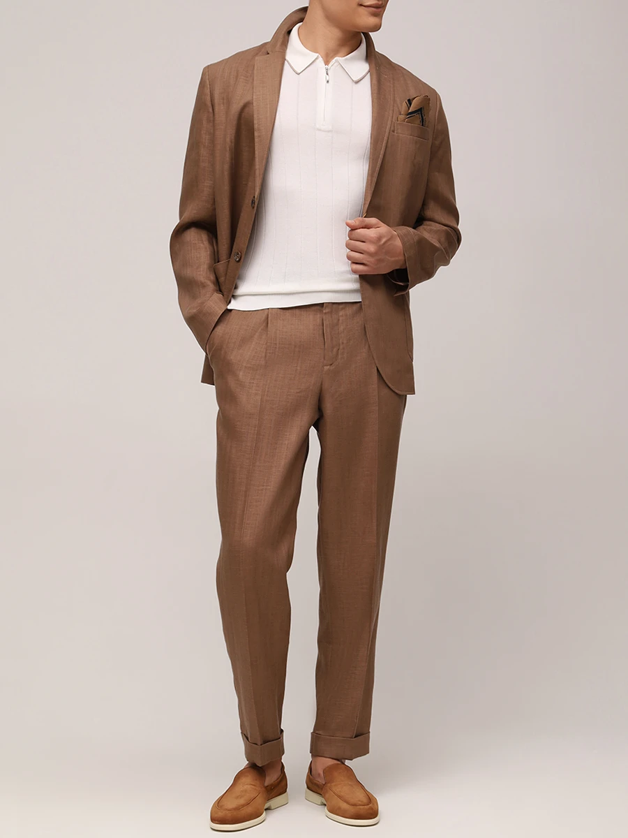 Поло шелковое BARBA 23510/43528/0005 Белый  Фото 2