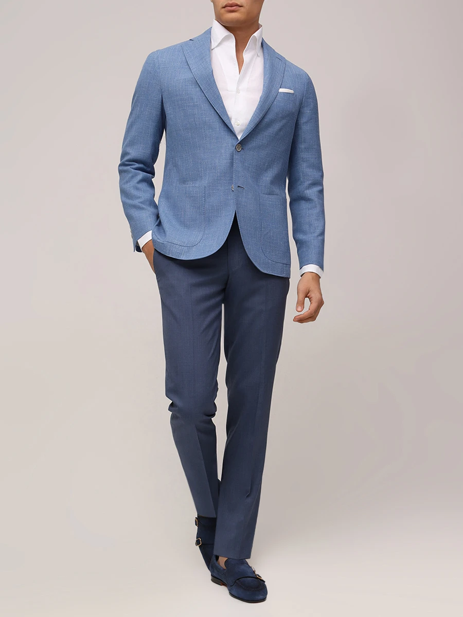 

Рубашка Slim Fit из хлопка и льна, Белый, NSFR2P0147125/0001
