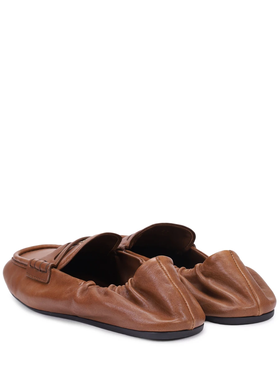 Мокасины кожаные MIU MIU 5D341EF005EFX F0316 Коричневый  Фото 4