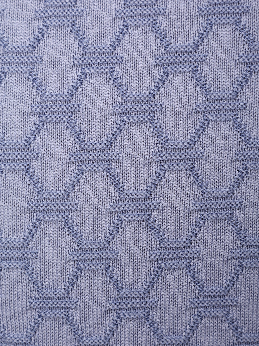 Поло из хлопка и шелка BERTOLO LUXURY MENSWEAR 902200/002054/1185 Голубой  Фото 6