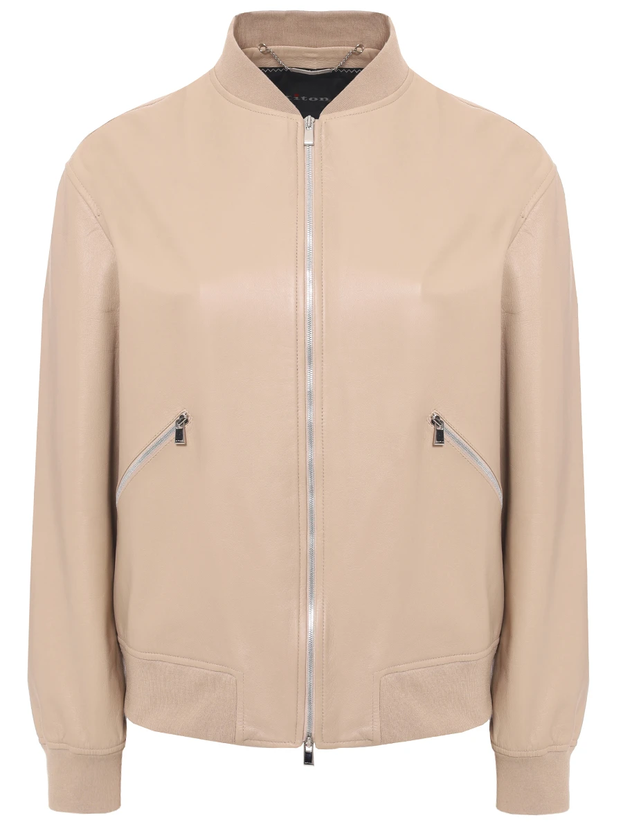 Куртка кожаная KITON D59674K0920F029 Бежевый 