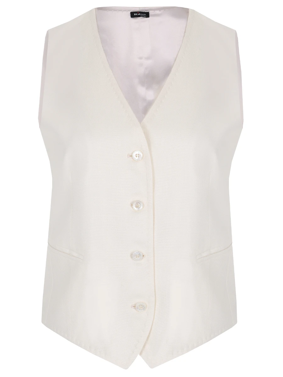 Жилет из вискозы KITON D47456K0919B0100K Белый 