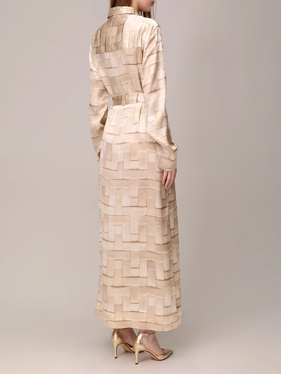 Платье шелковое KITON D58357K0926E05000 Принт  Фото 3