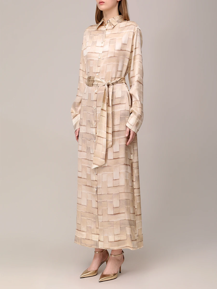 Платье шелковое KITON D58357K0926E05000 Принт  Фото 4