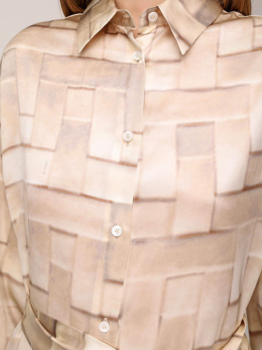 Платье шелковое KITON D58357K0926E05000 Принт  Фото 5